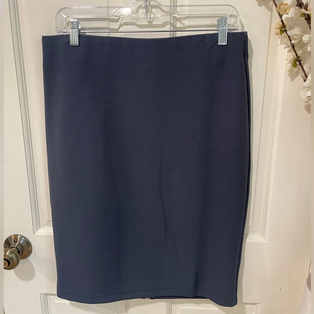 Charcoal navy pencil skirt